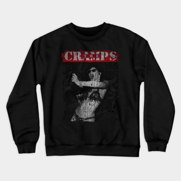 TEXTURE ART -The Cramps Bikini Girls Crewneck Sweatshirt by ZiziVintage